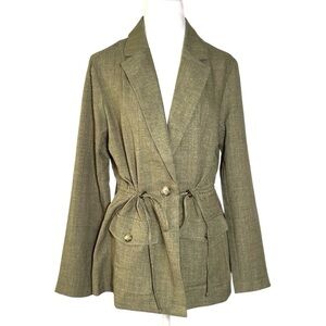 Soho Green Tailored Blazer with Belted Waist MSRP $60.00 Size M